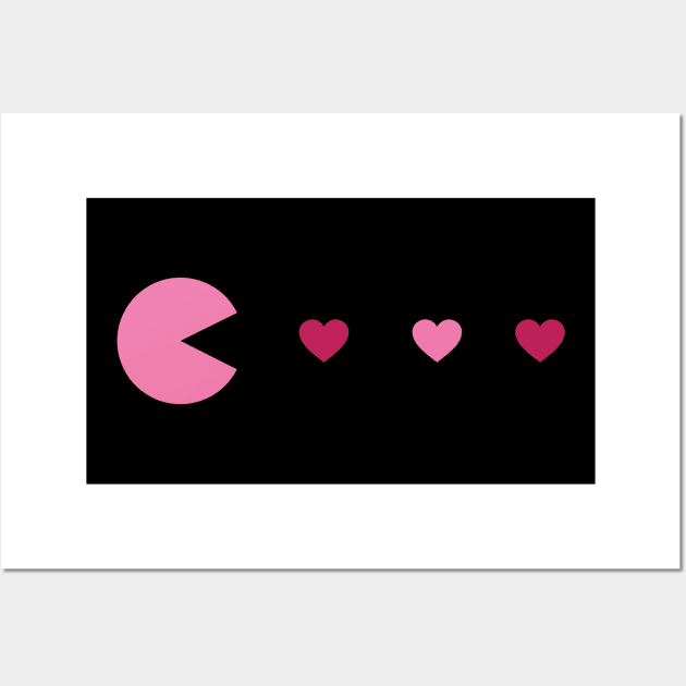 Pacman valentine's Day Wall Art by Coolthings